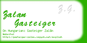 zalan gasteiger business card
